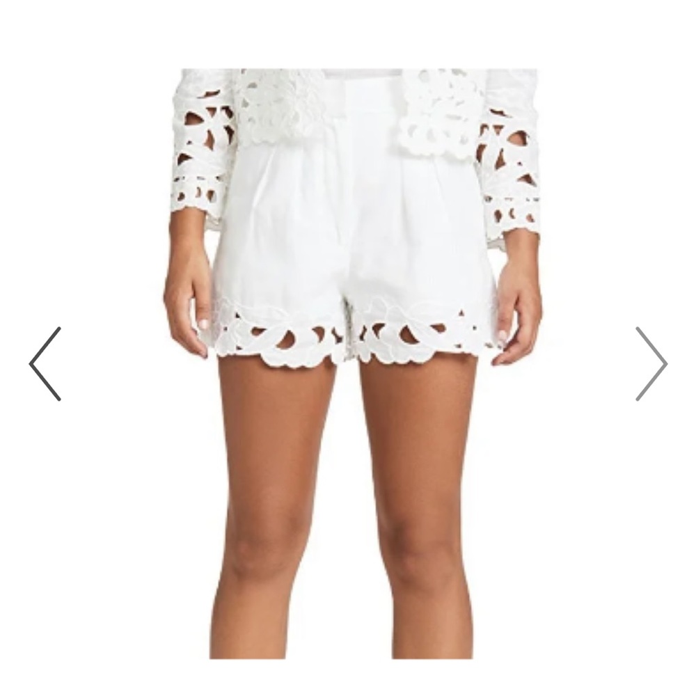 NWT Rebecca Taylor Designer La Vie White Eyelit Shorts - Nordstrom - size 28/6 - Picture 3 of 14